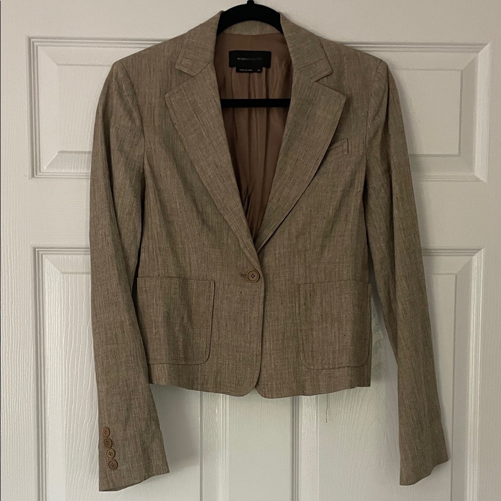 BCBGMaxAzria Linen Blazer